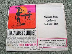 Vintage endless summer surf movie poster surfboard 1965 rare hawaii showing