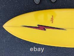 Vintage lightning bolt surfboard