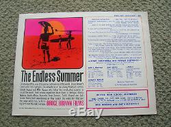 Vintage original endless summer surf movie poster surfing surfboard san diego ca