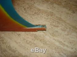 Vintage rainbow surfboard fin