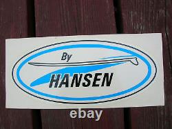 Vintage rare Large Hansen surfboard decal surfing 1960s sticker longboard surf