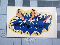 Vtg 1960s Surfing decal The Wipe Out