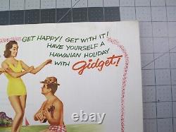 Vtg 1961 Surfing ephemera Gidget Goes Hawaiian poster