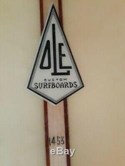 Vtg Bob Ole Olson Numbered 1453 Long Board Surfboard Collector Estate