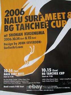 Vtg HAND SIGNED John Severson NALU SURF MEET & TAHCHEE CUP Poster Japanese 2006