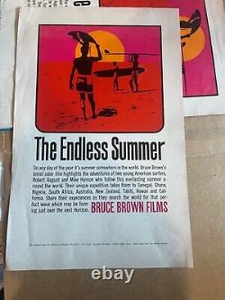 Vtg Surfing ephemera 1960s Endless Summer Film Poster flyer Bruce Brown