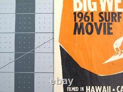 Vtg Surfing ephemera 1961 Big Wednesday John Severson movie flyer poster