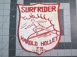 Vtg Surfing ephemera Harold Holley Jr. Surfrider jacket back patch lg. V Rare