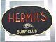 Vtg Surfing Ephemera Hermit's Surf Club Jacket Back Patch Lg. V Rare