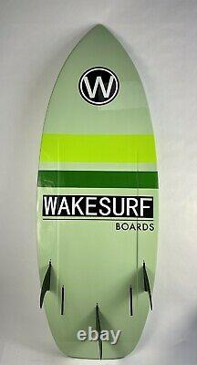 WAKESURF BOARD wakeboards lakes oceans Surf Boards wakeskate comp 4'6 Green