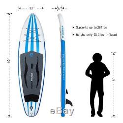 WOWSEA 10ft Surf Board Inflatable Stand Up Paddle Board SUP Full Kit 10'X32X6