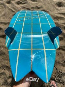 Wave Tools Twin Fin Surfboard Hand Shaped & Glassed by Lance Collins 5'10 1981