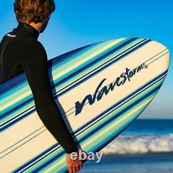 Wavestorm 5'8 Retro Fish Surfboard Soft WBS-IXL Top Deck HD Slick Bottom Premium