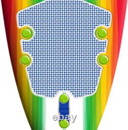Wavestorm 8Ft Surfboard // Foam Wax Free Soft Top Longboard for Adults and Kids