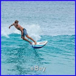 Wavestorm 8' Classic Surfboard Blue Stripe, Strong EPS Core