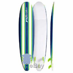 Wavestorm 8' Surfboard Blue/Green Pinline