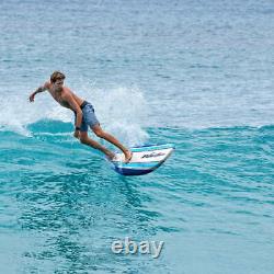 Wavestorm 8 ft Classic Surfboard Blue Stripes, Foam Summer Ocean Surf Surfing @@