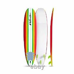 Wavestorm Surfboard 8ft Foam Wax Free Soft Top Longboard Adults Kids Outdoor New