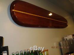 Wood surfboard wall art hang home decor clear redwoods