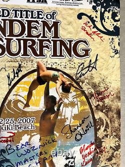 World Title Tandem Surfing 2007 SIGNED Bear Woznick Gidget Shannon O'Neill More