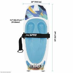Xspec Kneeboard with Hook for Knee Surfing Boating Waterboarding, White